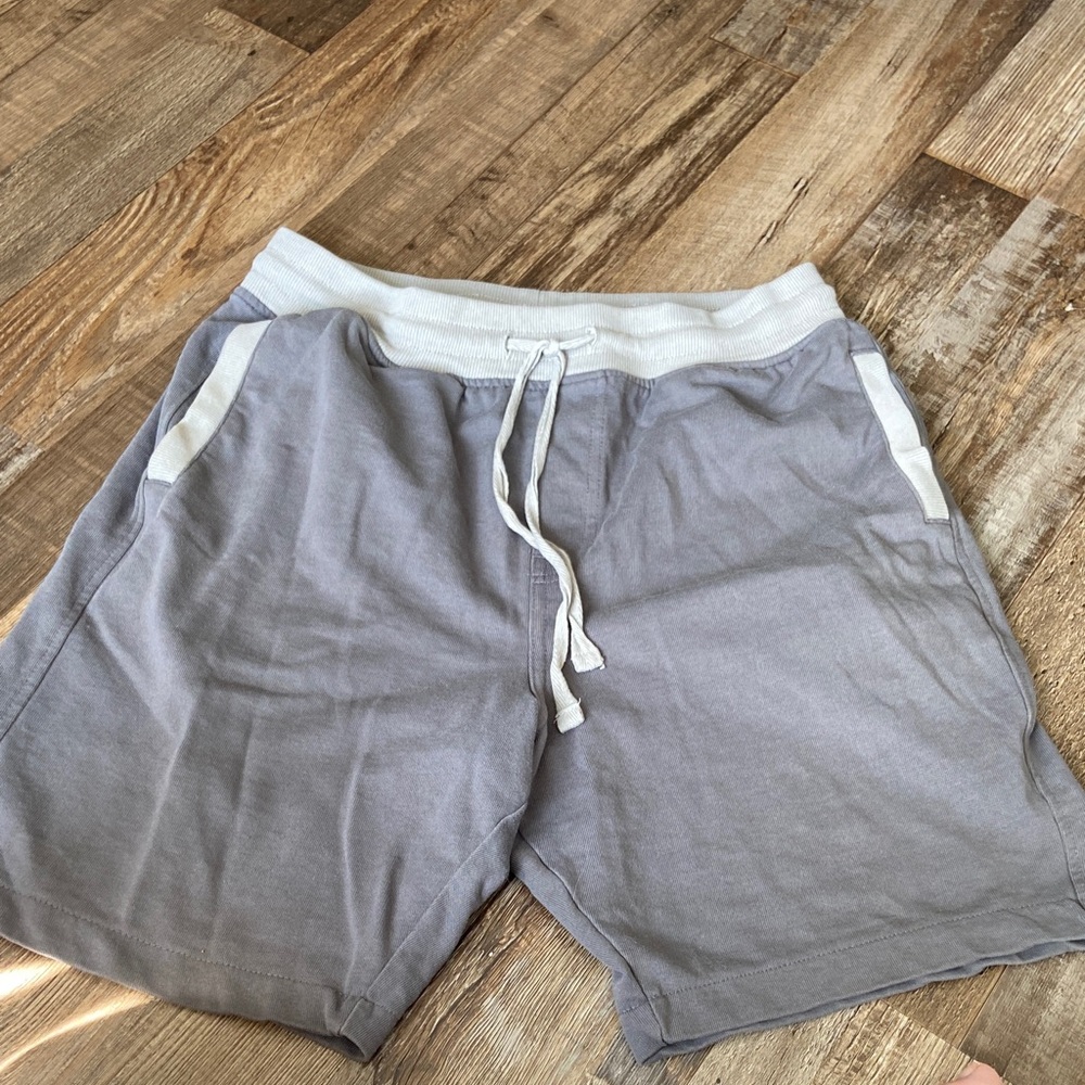 Crane grey cotton lounge shorts with pockets size men’s small